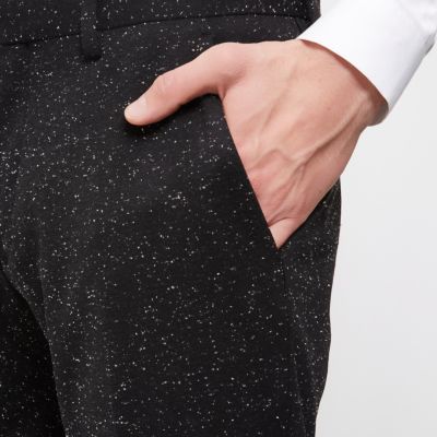 Black textured Vito tux trousers